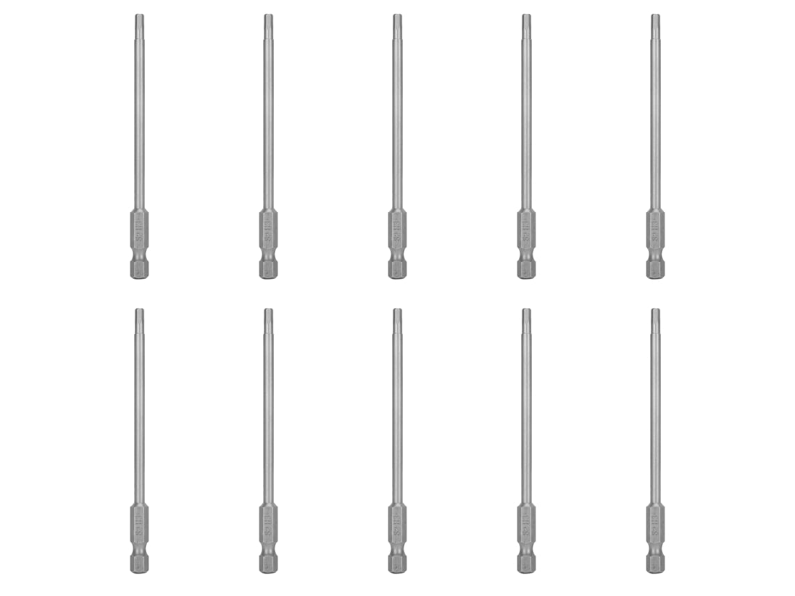 10 Peças Broca Parafuso Hexagonal 3mm Magnética Elétrica Robusta Ferramenta Manual Hardware S1/4 100mm