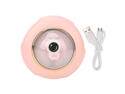 Calentador De Manos Eléctrico Recargable De 4000 Mah Con Luz Nocturna Ajustable, Portátil, Rosa.