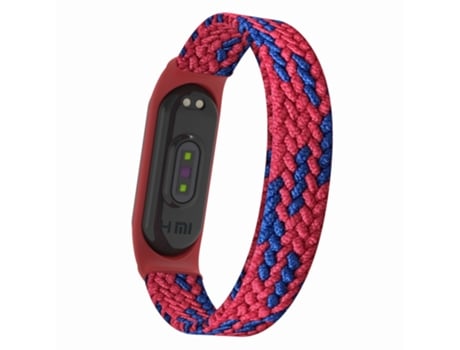Correa de nailon elásticob talla S para Xiaomi Mi Band 5/4/3 - rojo/azul
