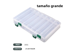 Caja De Pesca Grande De Doble Cara Con 10/14 Compartimentos, Caja De Pesca Resistente