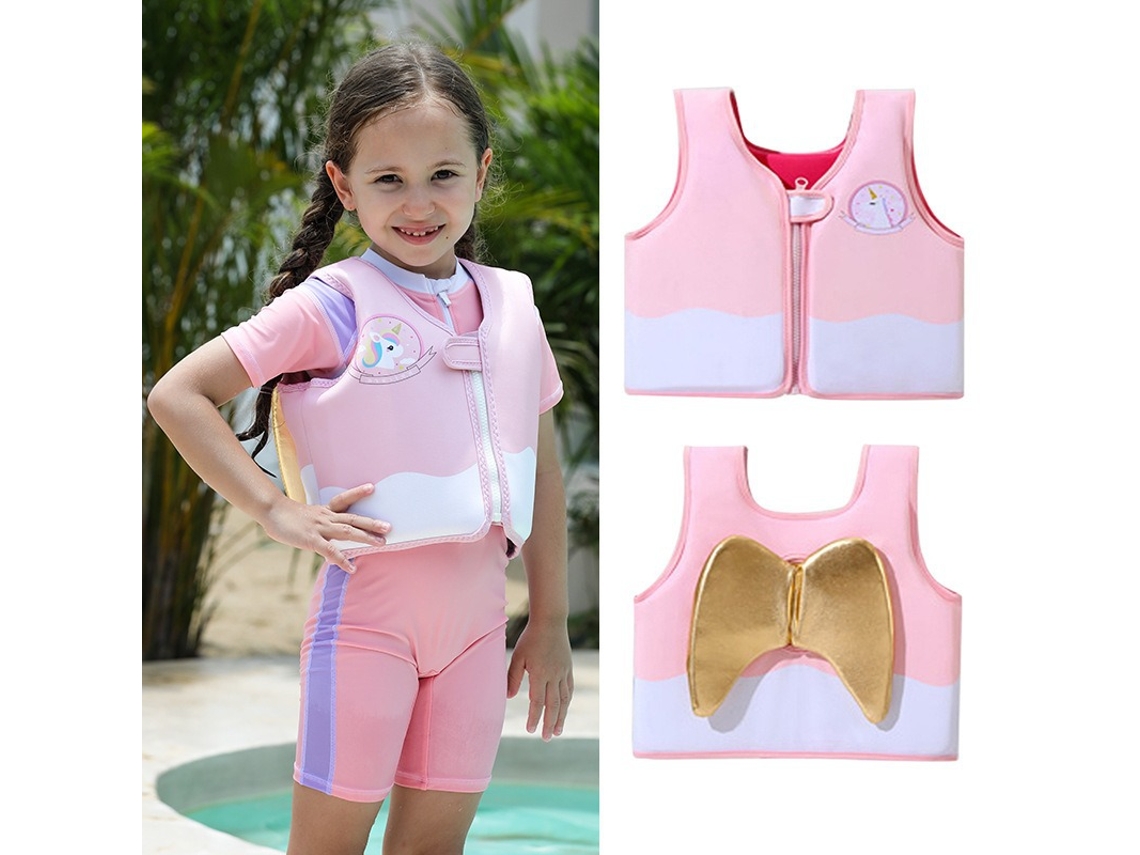 Chaleco salvavidas auxiliar para niños, apto para niños de entre 20 y 55 kg (Cuich, rosa).