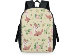 Mochila Tropicallife Estampado Ciervo Flores Para Niños Niñas Hombres Mujeres Multiusos Mochila Escolar Inf