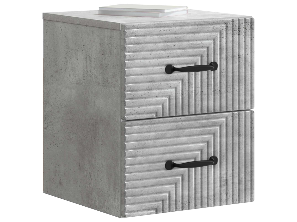 Maison Exclusive - Mesita De Noche De Pared 2 Pcs Gris Hormigón 34,5 X 33 X 40 Cm