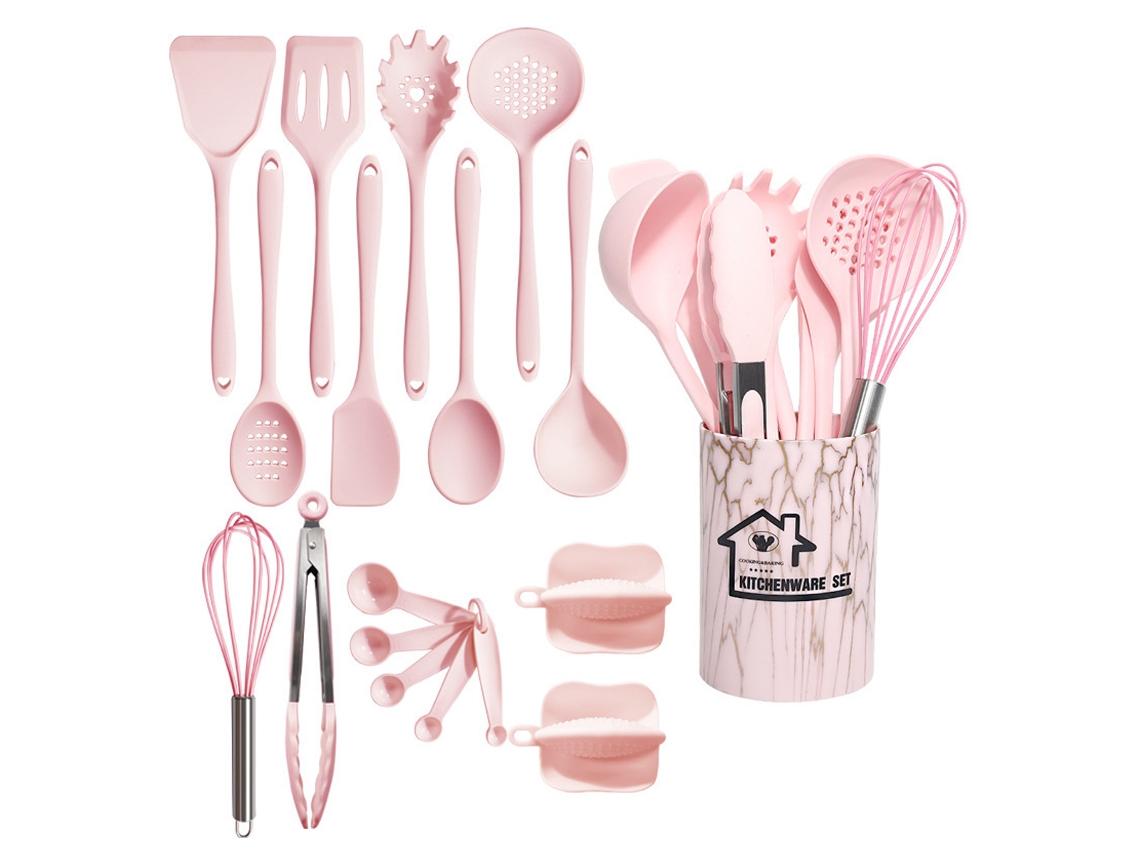 XYVONA Conjunto De Utensílios De Cozinha Em Silicone, Resistente Ao Calor, Antiaderente Para Cozinhar E Assar