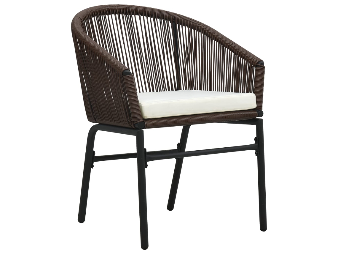 Sillas De Jardín 2 Uds | Silla De Exterior Ratán Sintético Marrón