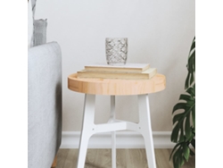 Tablero De Mesa Redondo Madera Maciza De Pino Ø30x3 Cm