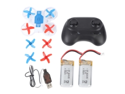 Mini Dron Para Niños Con Luces Led, Control Remoto Y Respuesta Por Voz. Cuadricóptero Rc Para Principiantes, Color Blanco, Incluye 2 Baterías.