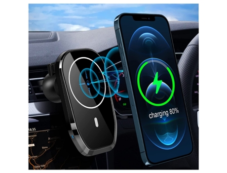 Cargador Carro Mag Safe Sem para iPhone 12 Pro Max/12 Pro/12 YIZHOOD Negro