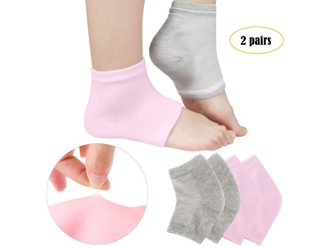 Calcetines Hidratantes Con Gel Para Talones Secos Y Agrietados, Bálsamo Hidratante Para Pies Tipo Spa (2 Pares)