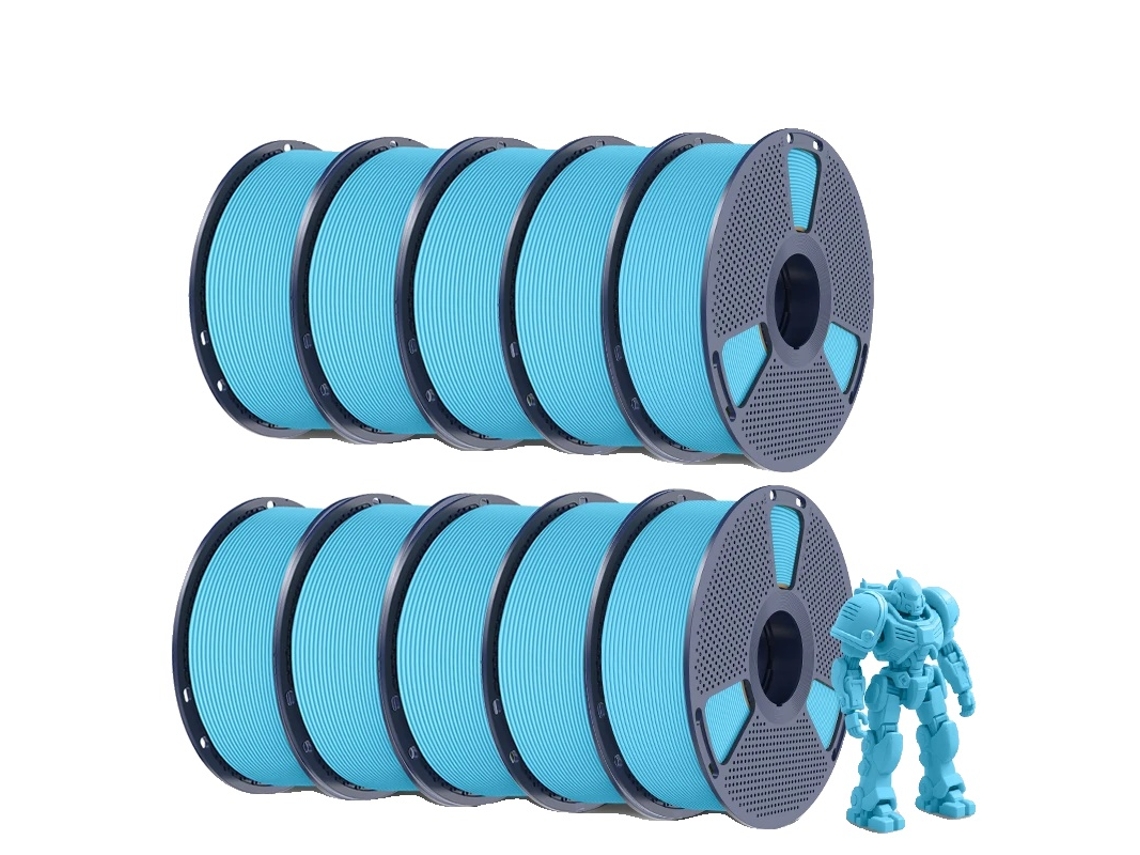 Filamento para impresora 3D, material ecológico, impresiones duraderas, OEM azul cielo