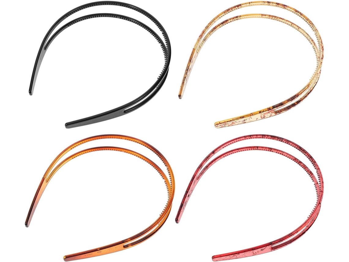 4pcs Diademax Pour Mujers La Mode En Pc Dents, Maintien Des Cabello, Design Unique Y Polyvalent