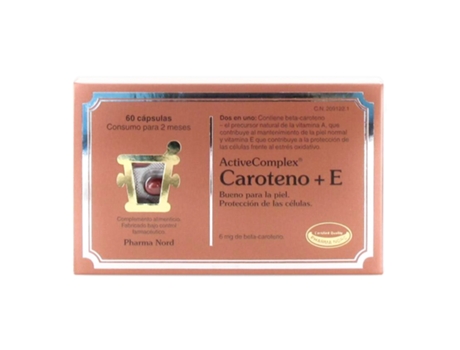 Complemento Alimentar PHARMA NORD Pharma Nord Activecomplex Caroteno + e (60 capsulas)