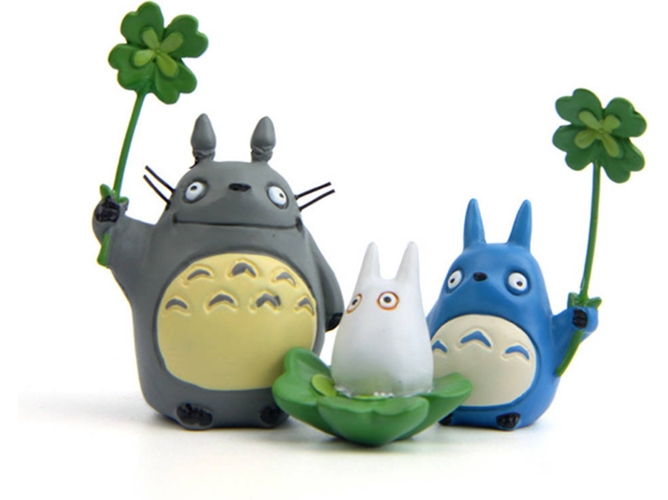 3 Figuras EASTVAPS Mi vecino Totoro Miyazaki Indigo Chinchillas