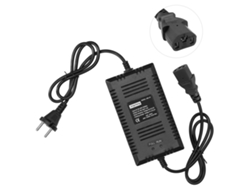 Cargador para scooter/bicicleta eléctrica (compatible con iones de litio, adaptador de corriente)