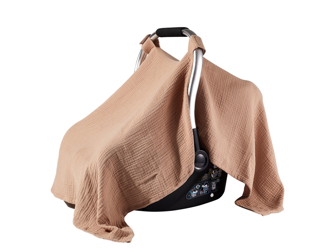 Funda de muselina ligera y transpirable para asiento de coche de bebé Eifson (Camel)