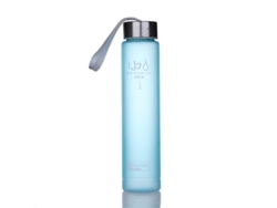 Botella Deportiva Portátil (azul) De 280 Ml, Resistente A Altas Temperaturas, Transparente Y Antifugas.