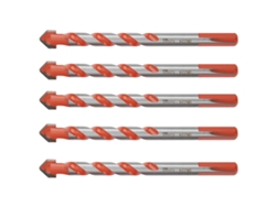 5 Brocas Multiusos De Carburo Con Mango Triangular De 12 Mm Para Taladros Eléctricos.
