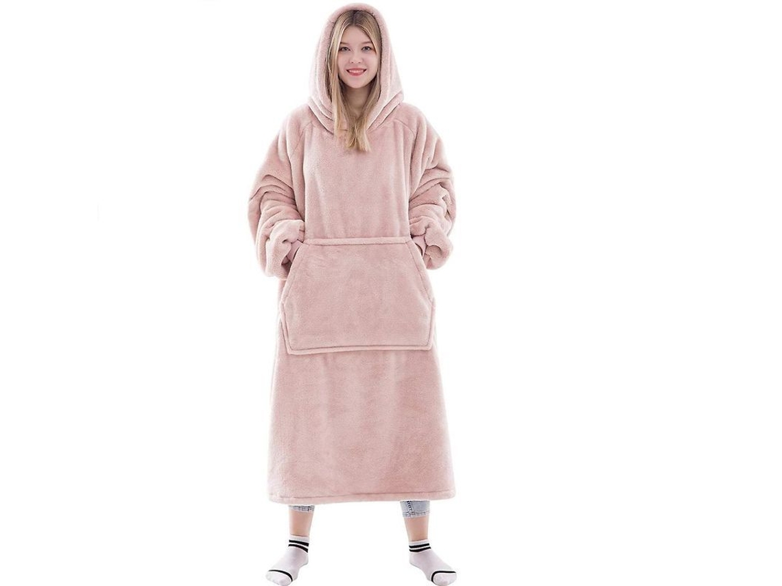 2026-sudadera Con Capucha Y Manta Portátil Larga Para Mujer Y Hombre