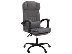 Maison Exclusive - Silla De Oficina Reclinable Cuero Sintético Gris