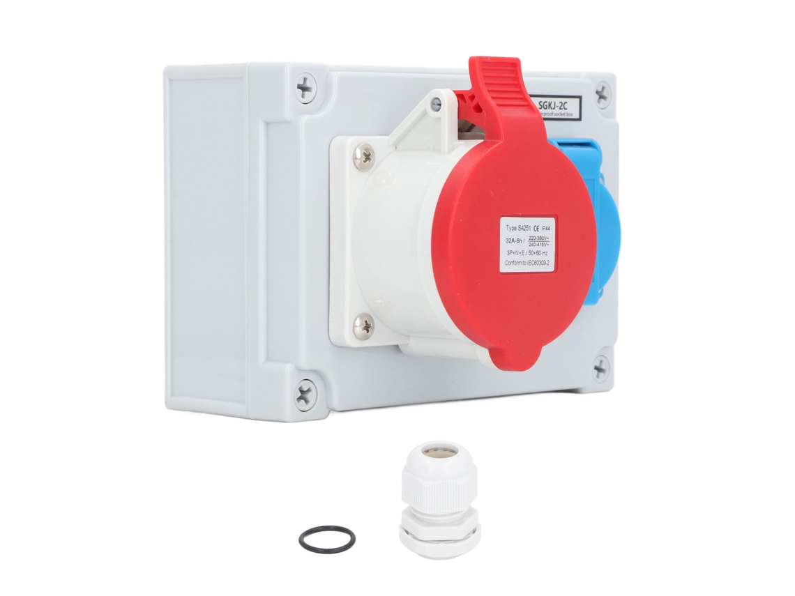2026-as-enchufe De Pared Cee Ip44 Impermeable 16a 250v Y 32a 5 Pin 220-380v Estilo Europeo Combinado