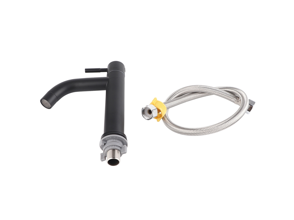 Grifo de lavabo de baño de acero inoxidable con manguera