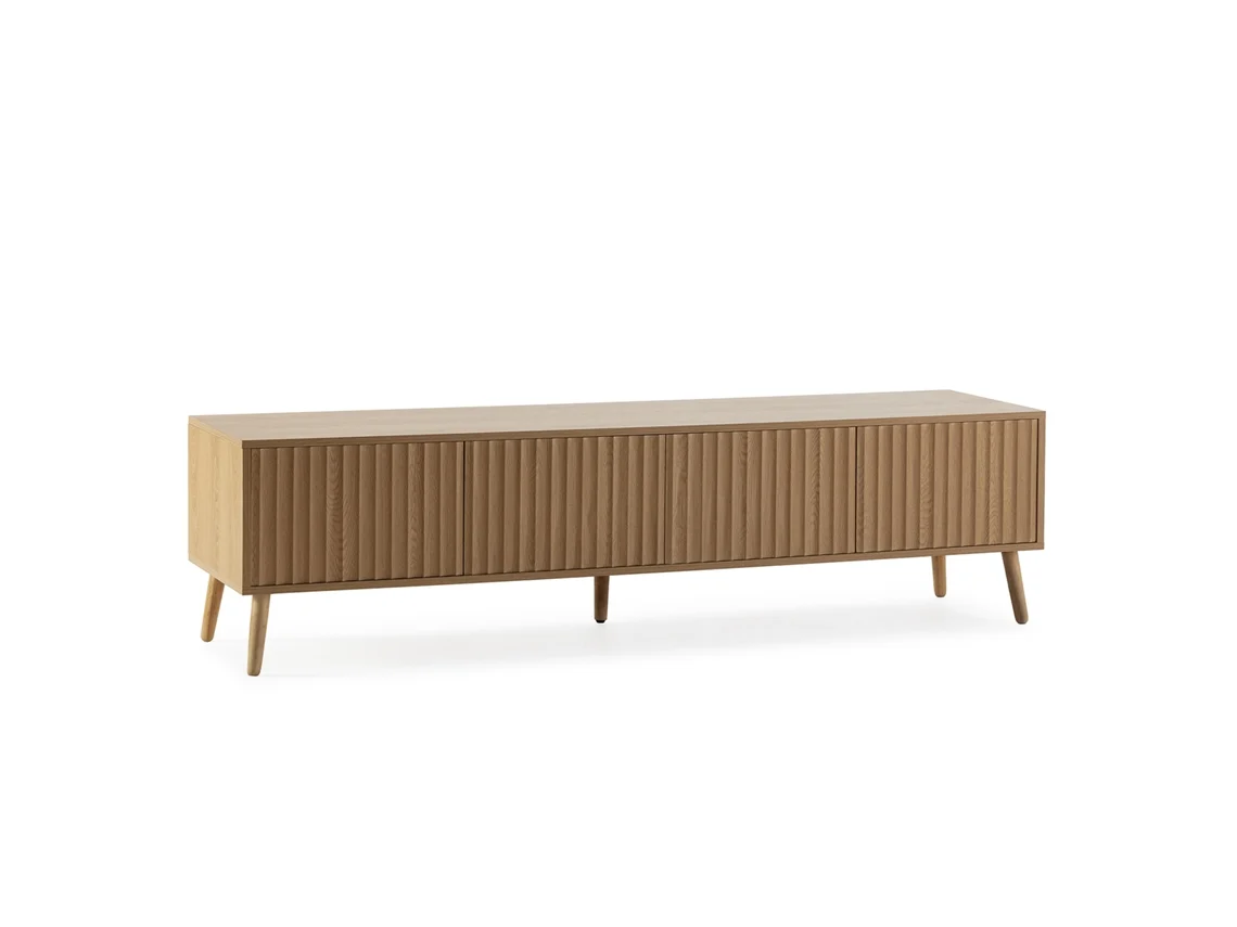 Mueble tv VS VENTA-STOCK Lluvia 4 puertas color roble (160 x 40 x 45 cm)