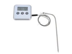 Termómetro inteligente para carne con 3 botones, pantalla digital LED, termómetro para horno multifunción con sonda para cocina, horno y parrilla.