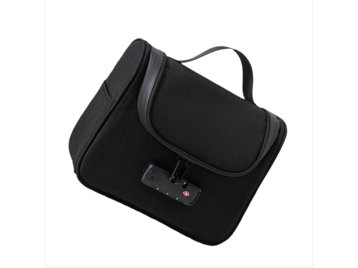 Neceser Con Cerradura - Bolsa De Almacenamiento Con Contraseña En Tela Oxford Black