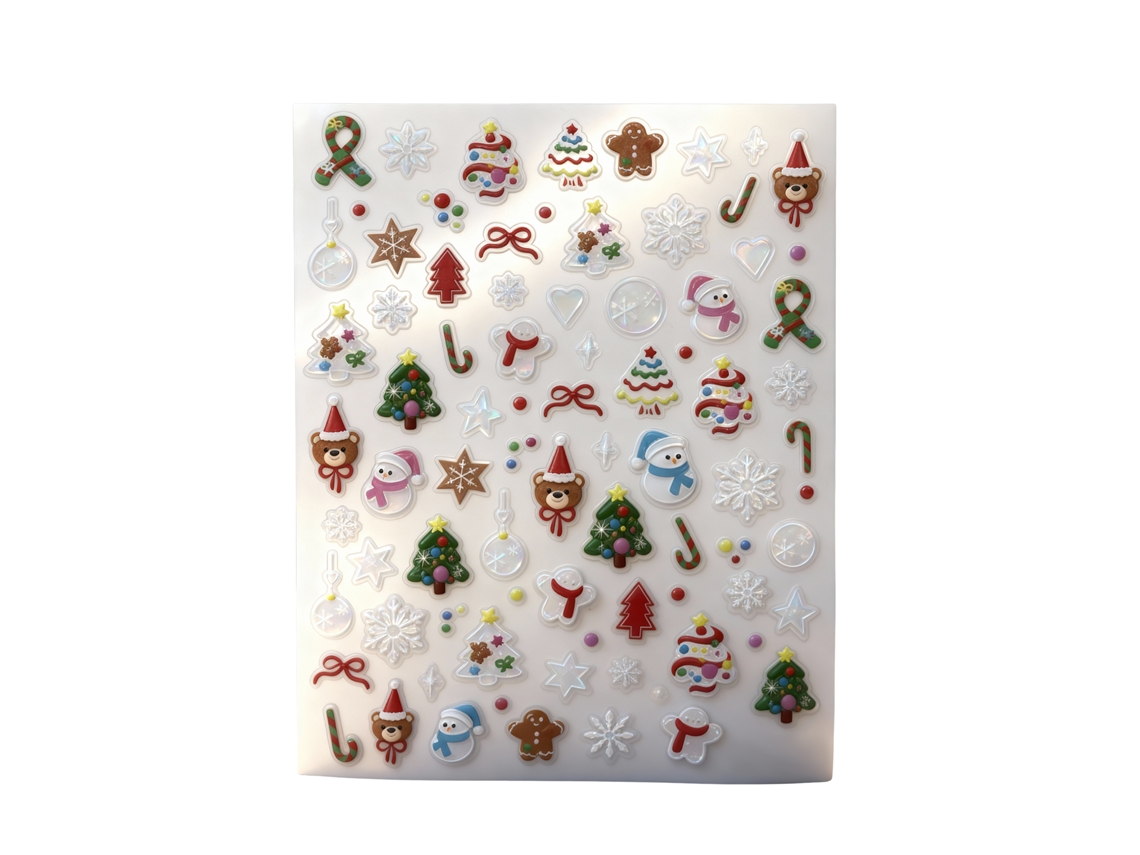 Pegatinas de uñas navideñas