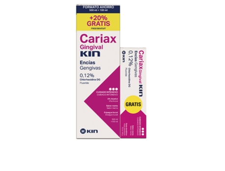 Colutório Cariax Gengival 500 Ml + Kin 100 ml