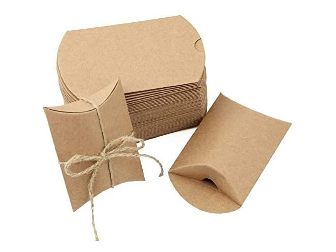 Cajas de almohada con hilo de yute: un embalaje versátil para eventos festivos Kofihety