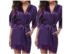 Kimono De Dama De Honor, Pijama De Satén, Algodón Suave Y Cómodo, Tallas S-xxl