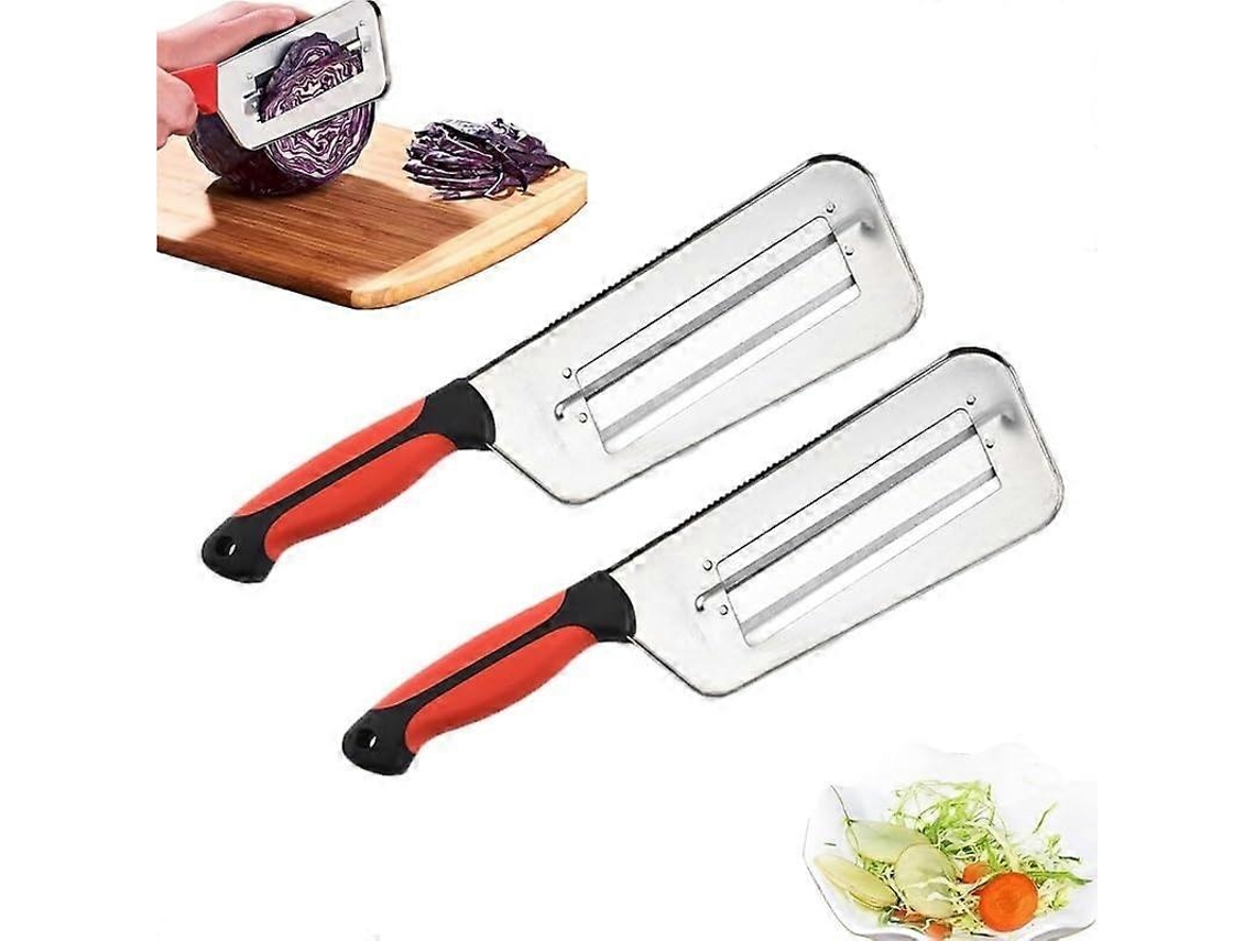 Juego de 2 piezas de cortadores multifuncionales para verduras y repollo, para rallar y pelar fruta.
