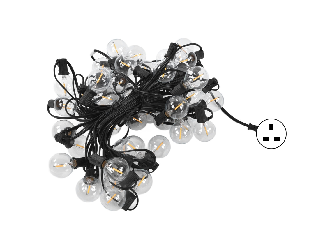 2026-cadenas De Luces Led G40 50 Bombillas Globo Ip45 Impermeable Para Jardín Patio Balcón Decoración Luz Cálida Enchufe Uk 220v
