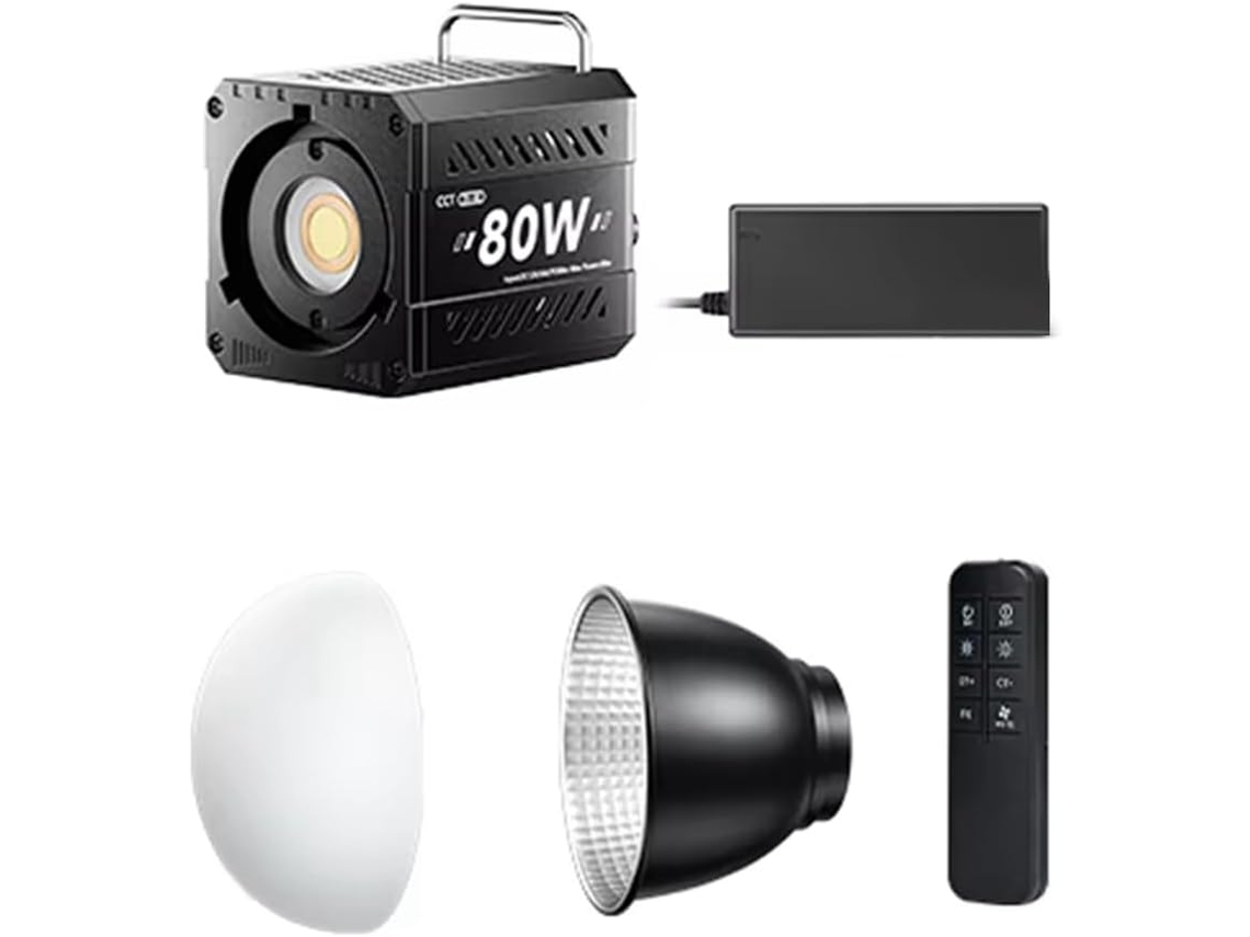 Luz Led Cob Regulable De 80 W, 2500-6500 K, Para Cámaras Fotográficas Y De Vídeo.