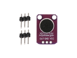 Amplificador De Micrófono Electret Ajustable Gy-max4466 Placa De Circuito Electrónico Azul