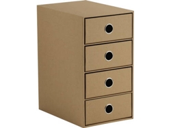 Archivador RÖSSLER PAPIER (Marrón - 17.5x25x32cm - Numero de cajones: 4)
