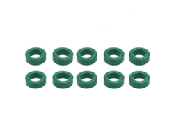 10 Núcleos Toroidales De Hierro Ferrita De 22 Mm X 14 Mm X 8 Mm Para Transformadores, Inductores Y Filtros - Verde