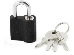 Candado Pequeño Negro De Seguridad Para Cajones Escolares Con 4 Llaves.