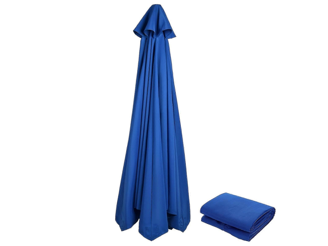 Toldo de repuesto para sombrilla de exterior, impermeable, con protección UV, 3 metros de diámetro, 8/6 varillas, 300 cm x 8 mm, azul marino.