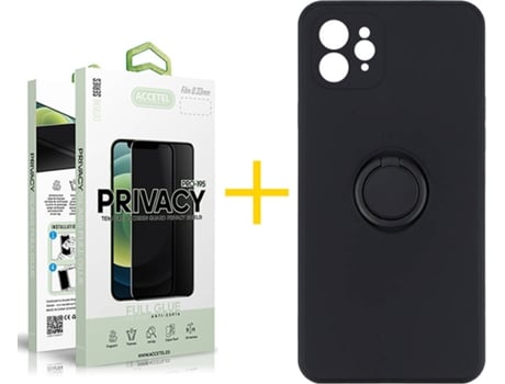 Carcasa + Protector de Pantalla para iPhone 12 Pro Max ACCETEL Negro