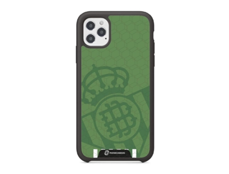 Funda PHONECASES3D iPhone 12 - Oficial Real Betis Fc (Piel Sintética - Negro)