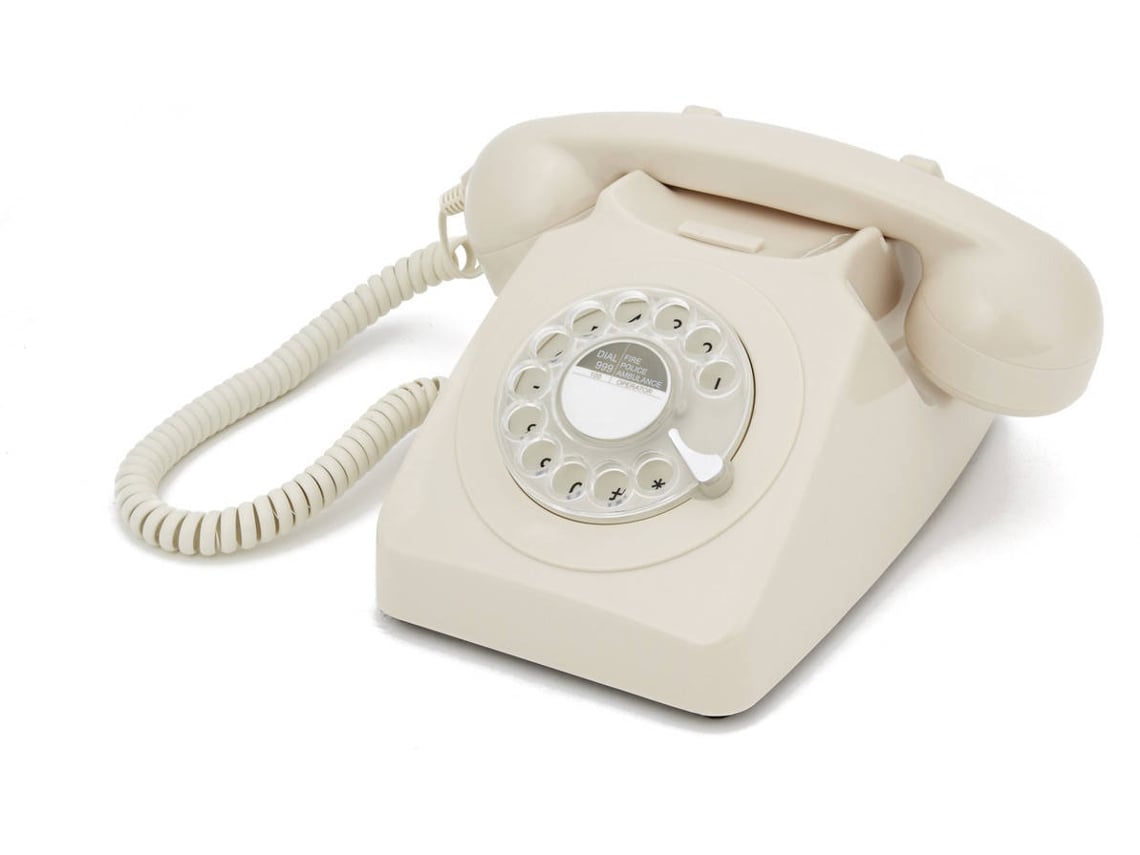 TELEFONE FIXO RETRO DISCO GPO 746 CINZA