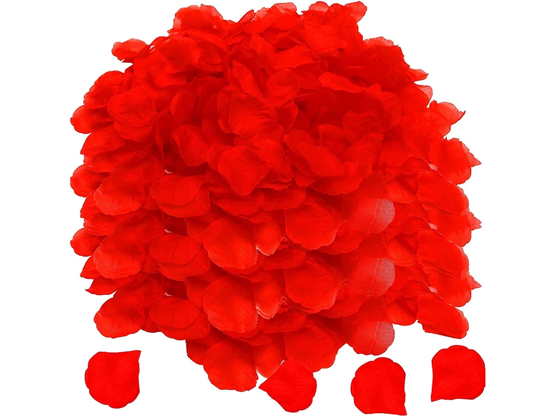 VVJIJILLY Elegância Artesanal Pétalas De Seda Reutilizáveis Para Decorações De Casamento, Noite Romântica, Flores Do Dia Dos Namorados (vermelho, 3500 Peças)