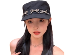 Gorra De Béisbol Delicada Con Lazo Metálico Para Niñas, Elegante Y Ajustable En 3d.