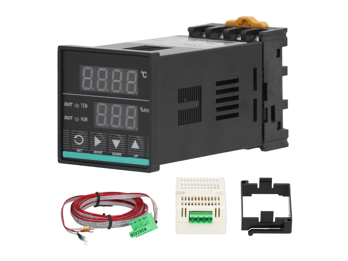 Controlador Digital Inteligente De Temperatura Y Humedad De Alta Precisión Mh0348-din Ac85-265v