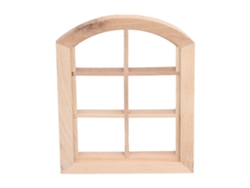 Ventanas De Madera En Miniatura Para Casa De Muñecas Con 6 Arcos, 10,5 X 7,5 Cm, Para Escala 1/12