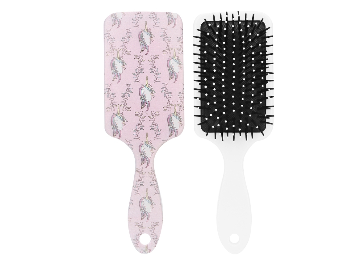 Peine Antiestático Con Impresión Colorida Para Masaje Y Desenredar Cabello Resistente A Enredos Rosa