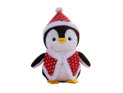 Hermoso pingüino de peluche navideño, regalo de Navidad, muñeco de pingüino gordito, tamaño pequeño 20-26 cm Yunzii (0,12 pulg.)