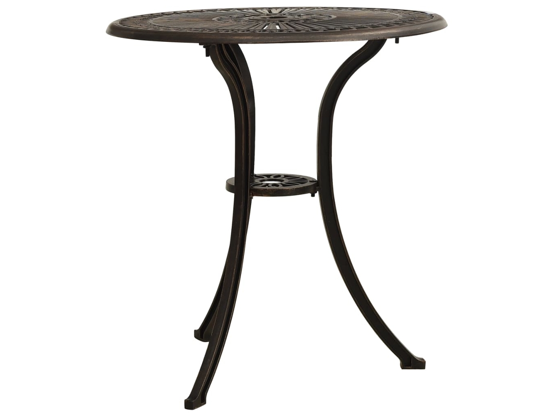 Maison Exclusive - Mesa De Jardín Aluminio Fundido Color Bronce 62x62x65 Cm
